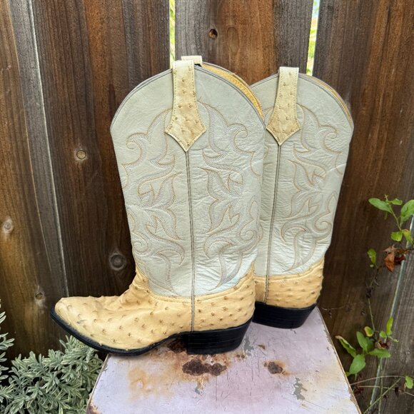 Yucca Boots Exotic Line Ostrich Leather Men's 7 Women's 8.5 - Picture 3 of 15